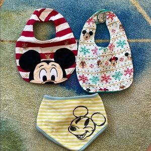 Set of 3 Mickey Mouse Bibs